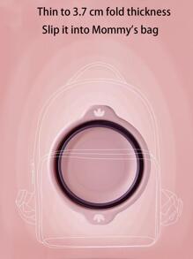 1入組粉色的塑膠可折疊臉部盆