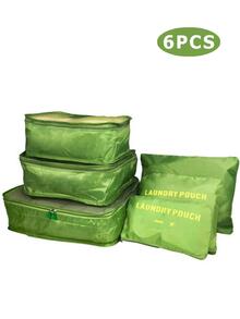 6入組套旅行收納袋套裝衣物整理收納衣櫃手提箱袋旅行收納袋學校用品房間裝飾臥室裝飾宿舍必備品學校學生老師