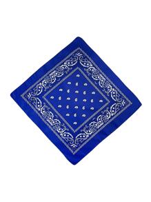 Khăn rằn in họa tiết Paisley - Xanh đậm - Xem 1