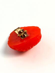 女性模擬草莓裝飾時尚鴨嘴夾適用於頭髮裝飾用品