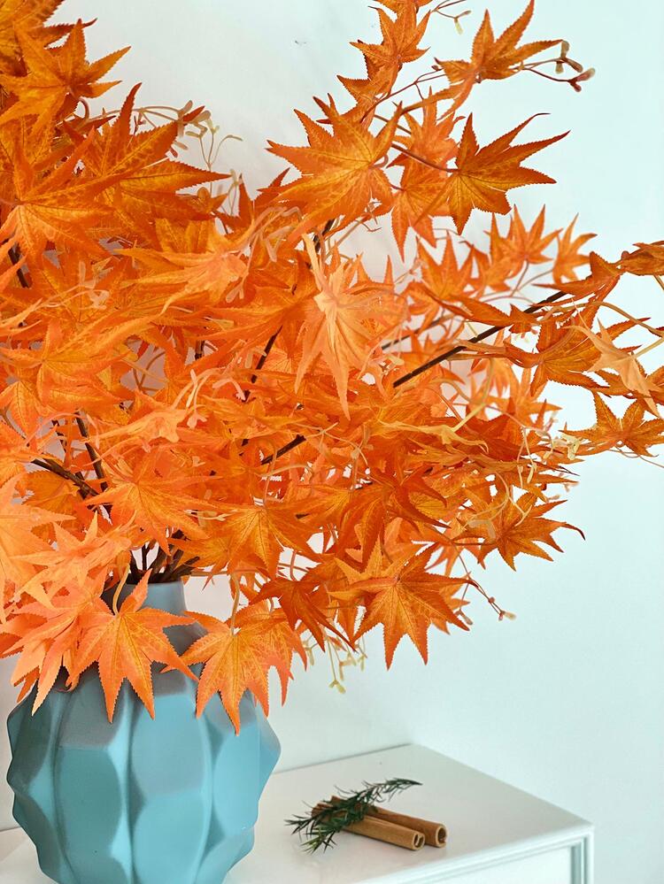 1pc Maple Leaf Design Artificial Plant