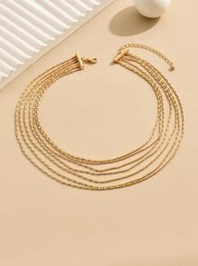 1 时尚多层球链项链简约实用多功能