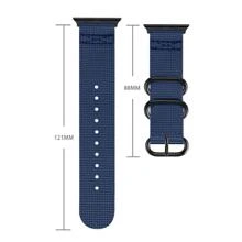 Correa de reloj compatible con Apple Watch de rayas nailon - Gris - Ver 2