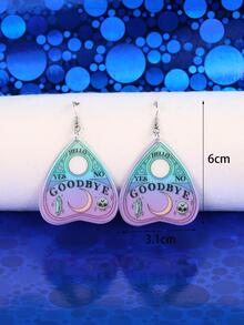 1雙亞克力骷髏&心形女性耳環 - 彩色 - 查看 4