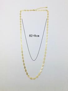 1入組金色顏色黃銅花絲樹葉樹葉長項鍊