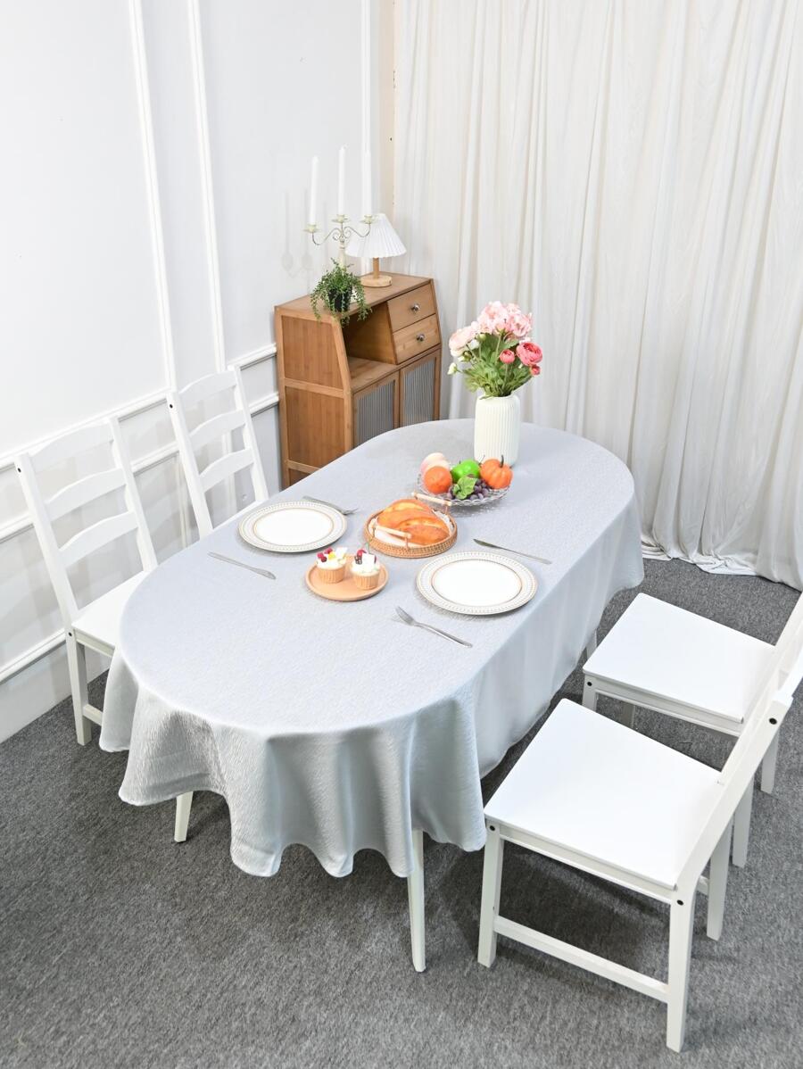 1入組素色桌布 - 銀色 - 查看 1