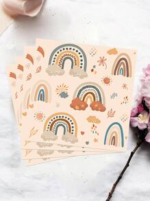 20入組彩虹樣式一次性餐巾 - 彩色 - 查看 2