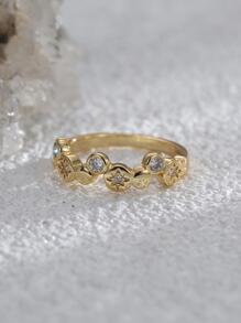 Charm-In Daily Wear Golded North Star CZ Inlaid Ring For Women