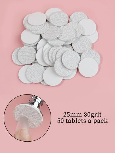 klimonla Nail Art Sanding Disc, 50pcs 180 Grit Electric Callus Remover Sandpaper Discs Replacement Accessory For Nail Drill Machine Dead Cracked Skin Remover