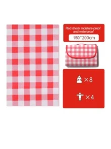 1pc Picnic Mat, Non-woven Thick Outdoor Waterproof Moisture-proof Mat For Spring Outdoors Activities - Red - View 5