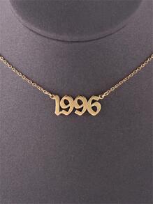 1 chiếc dây chuyền mặt dây chuyền bằng thép không gỉ kiểu cổ điển, cá nhân hóa (hàng tiêu hao) - Vàng - Xem 8