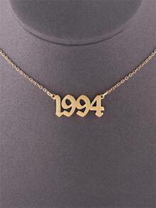 1 chiếc dây chuyền mặt dây chuyền bằng thép không gỉ kiểu cổ điển, cá nhân hóa (hàng tiêu hao) - Vàng - Xem 6