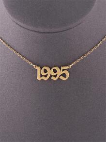 1 chiếc dây chuyền mặt dây chuyền bằng thép không gỉ kiểu cổ điển, cá nhân hóa (hàng tiêu hao) - Vàng - Xem 7