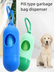 1 pieza Bolsa de heces de mascota con estampado de dibujos animados - Multicolor - Ver 1