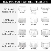 8 Pack Thick Premium Round Tablecloth Solid Table Covers Bulk Washable Polyester Fabric Round Table Clothes for Wedding Party Reception Banquet Buffet Restaurant - Black - View 4