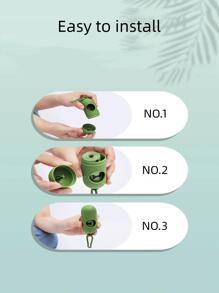 1 pieza Bolsa de heces de mascota con estampado de dibujos animados - Multicolor - Ver 6