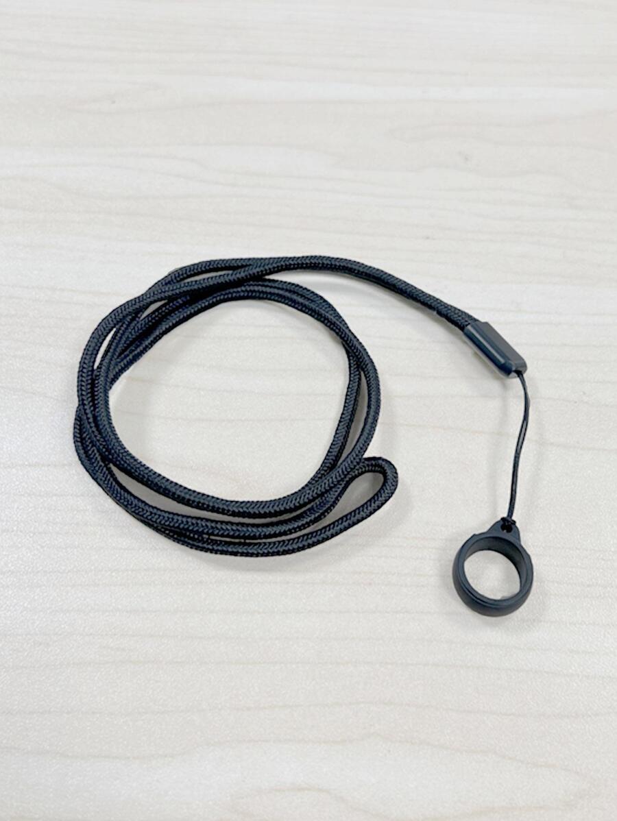 Portable Electronic Cigarette Silicone Ring Lanyard Hanging Ring Anti-drop Rope - Black - View 1