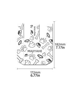 5pcs Portable Personalized Graffiti & Disposable Pet Waste Bags, Outdoor Disposable Thickened Dog Poop Scoop That Is Not Easy To Deform - White - View 7