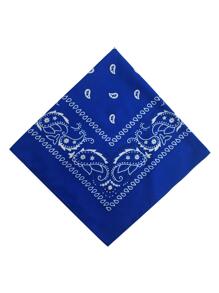 Khăn rằn in họa tiết Paisley - Xanh đậm - Xem 2