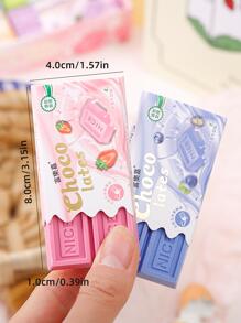 1入組巧克力設計橡皮 - 黃色 - 查看 2