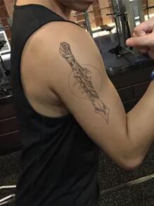 1 pieza Tatuaje temporal personalizado con diseño de garra oscura - Negro - Ver 1