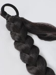 Extra Long Braided Ponytail Synthetic Hair Extension - Black - View 7