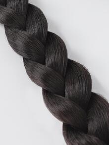 Extra Long Braided Ponytail Synthetic Hair Extension - Black - View 6