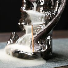1 Phong Cách Châu Âu Có Cánh Rồng Thác Gốm Chảy Ngược Lư Hương Cho Trang Trí Nhà (Không Có Hương) - màu nâu - Xem 6