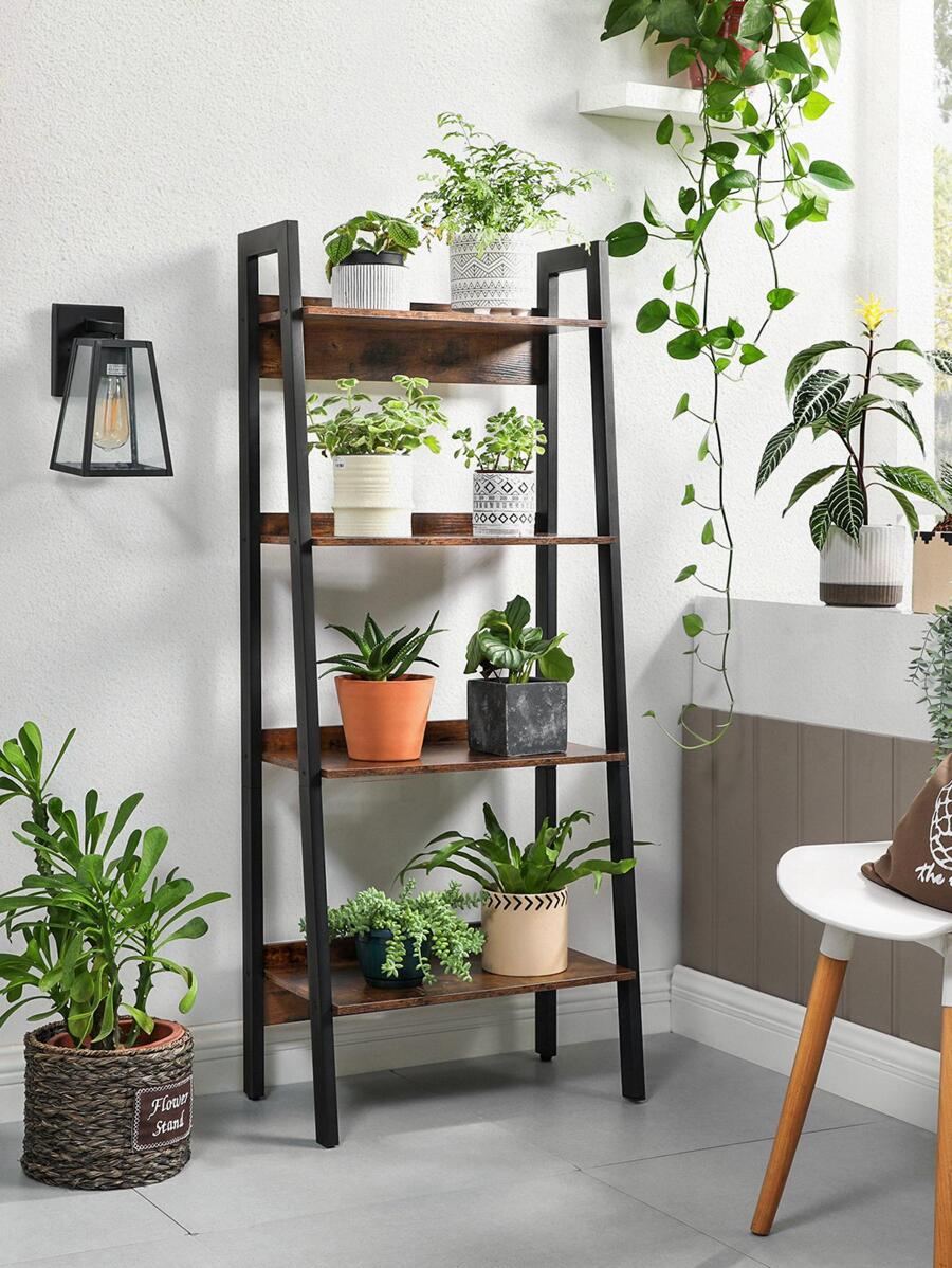VASAGLE Ladder Shelf, 4Tier Home Office Bookshelf, Freestanding Storage Shelves, For Living