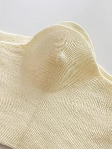 4雙隨機花朵圖案中筒襪 - 彩色 - 查看 4