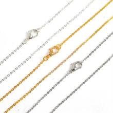 12pcs/Lot 40cm Flat O-Chains For Women Simple Necklace Jewelry DIY Necklace Accessories