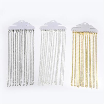 12pcs/Lot 40cm Flat O-Chains For Women Simple Necklace Jewelry DIY Necklace Accessories