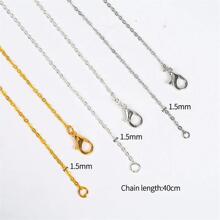 12pcs/Lot 40cm Flat O-Chains For Women Simple Necklace Jewelry DIY Necklace Accessories