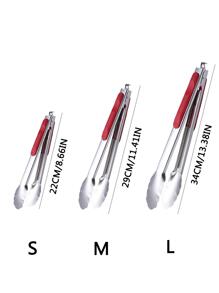 Kẹp thức ăn bằng thép không gỉ màu đỏ - Đỏ - Xem 7