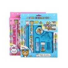 10pcs/Set Children's Stationery Kit Including Pencil And Ruler Suitable For Kindergarten And Primary School Students, Random Style - Pink - View 5
