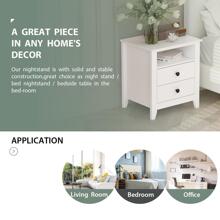 21.7'' Tall 2 - Drawer Nightstand in White End Table - trắng - Xem 8