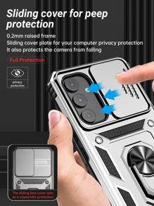 男士 手机壳 16 简约手机壳带指环支架适用于 15/15Pro/15Plus/15Promax 防水防震防摔防刮 - 銀色 - 查看 7