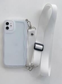 Vỏ điện thoại trong suốt có cấu trúc có dây đeo - Trong sáng - Xem 1