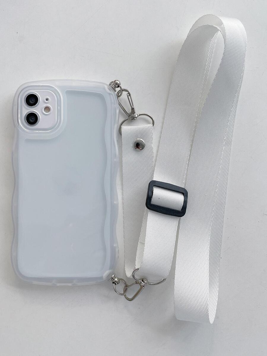 Vỏ điện thoại trong suốt có cấu trúc có dây đeo - Trong sáng - Xem 1