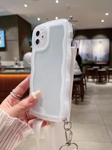 Vỏ điện thoại trong suốt có cấu trúc có dây đeo - Trong sáng - Xem 5