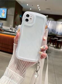Vỏ điện thoại trong suốt có cấu trúc có dây đeo - Trong sáng - Xem 3