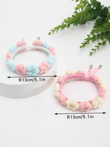 1入組花朵裝飾隨機寵物項鍊 - 彩色 - 查看 3