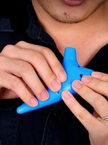 1pc ABS Ocarina Instrument, Funny Musical Instrument For Gift - Blue - View 1