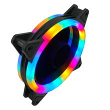 120mm 4pin Rgb Case Cooling Fan Colorful Blue-red-white Fluid Bearing Led Cooler Fan Radiator Heat Sink - Multicolor - View 1