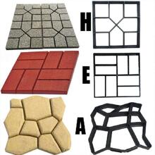 1 pieza Molde de cemento DIY para sendero de jardín - Negro - Ver 1
