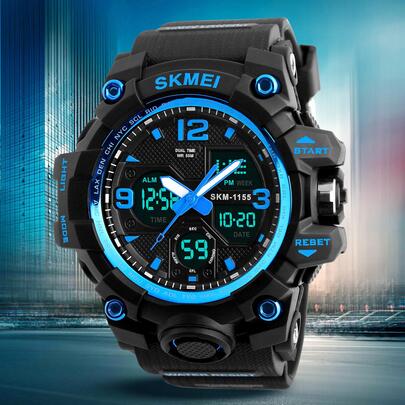  Skmei 电子运动双机芯大表盘防水手表
