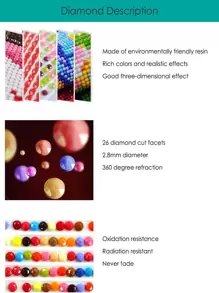 貓樣式DIY鑽石畫成套工具,水鑽裝飾禮品,合適的適用於成年人初學者,偉大適用於家庭裝飾和房間牆面裝飾 - 彩色 - 查看 6