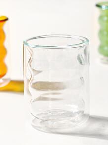 1 Máy Tính 2 Lớp Thủy Tinh Chịu Nhiệt Ins Phong Cách Cách Nhiệt Sữa Trong Suốt Cà Phê - trắng - Xem 6