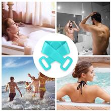 Green Shower Silicone Back Scrubber, Deep Exfoliating Bath Body Brush - Cadet Blue - View 5