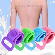 Green Shower Silicone Back Scrubber, Deep Exfoliating Bath Body Brush - Cadet Blue - View 6